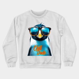 Penguin Chill Dude Summer Cool Crewneck Sweatshirt